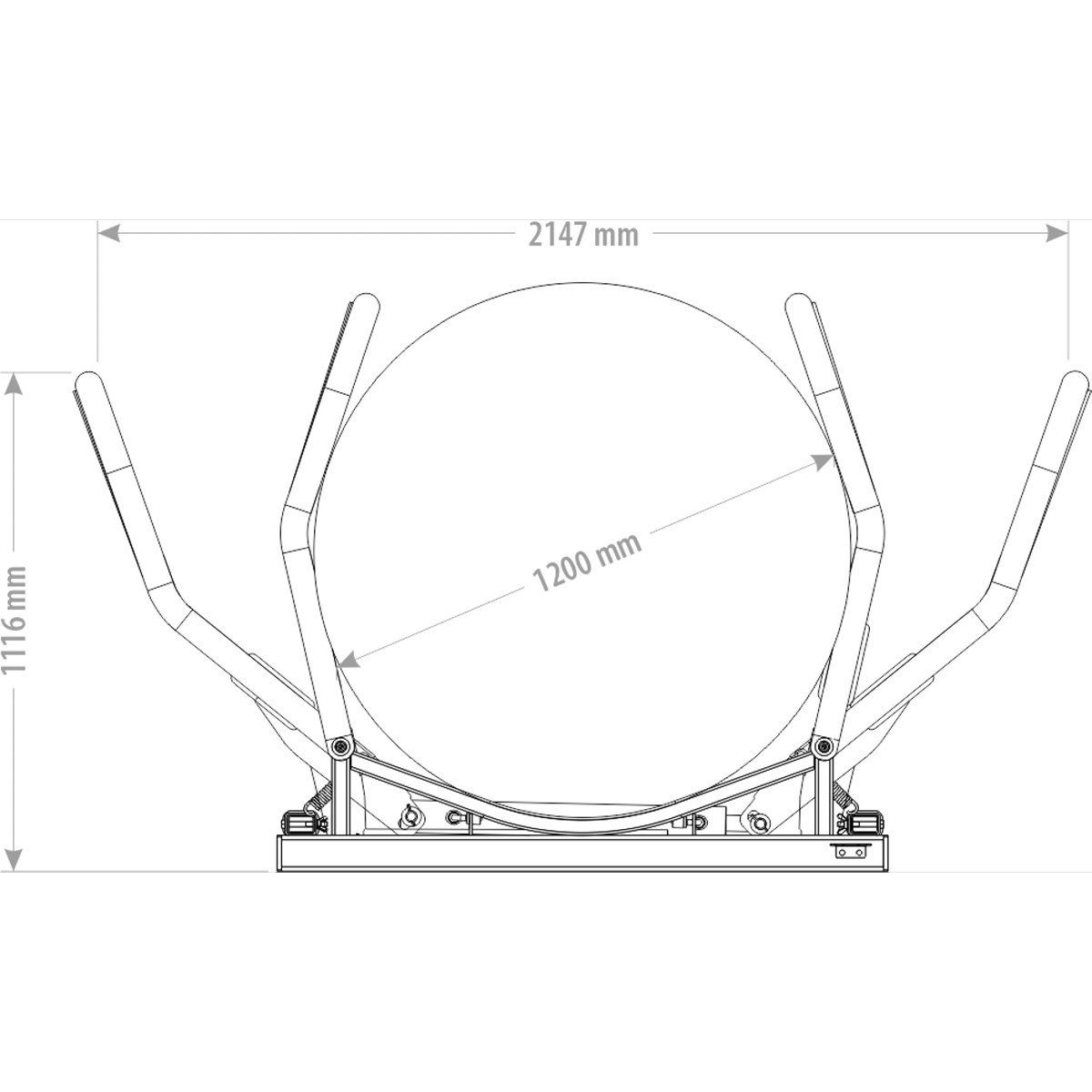FK Machinery heinapalli haarats, 1 hüdrosilindriga - Pilt 2