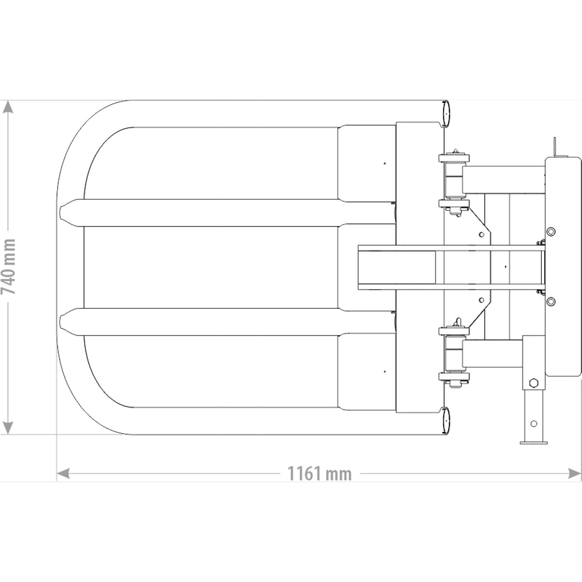 FK Machinery heinapalli haarats, 1 hüdrosilindriga - Pilt 3