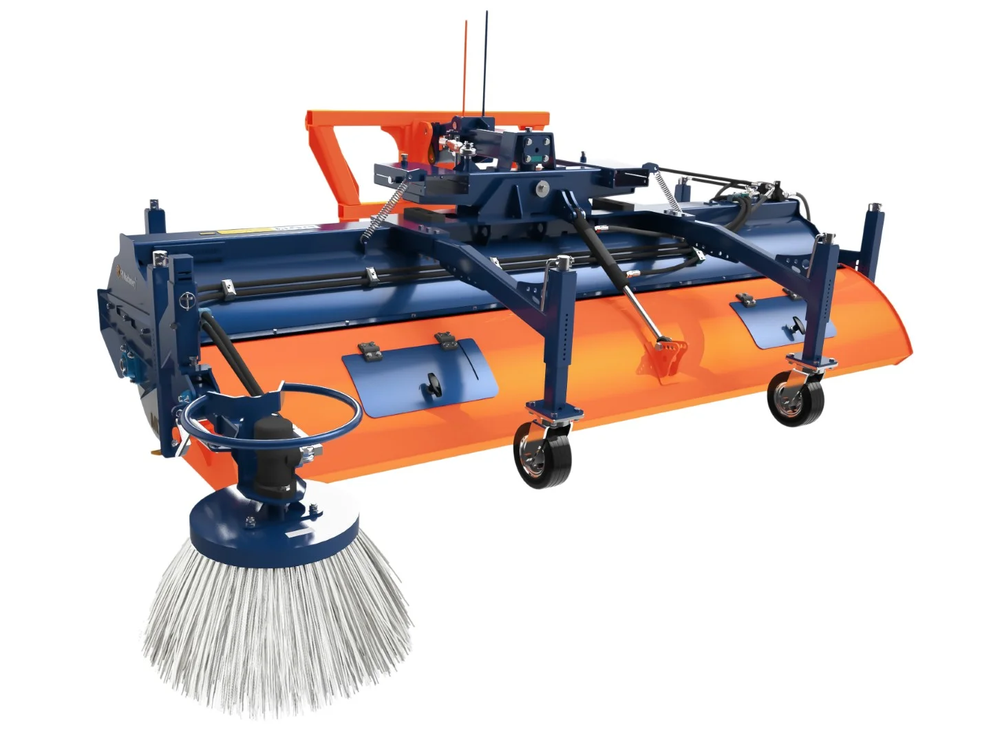 FK Machinery - Tänavapuhastushari koguriga, soklihari, töötab hüdraulikalt, MAXI TANK BRUSH